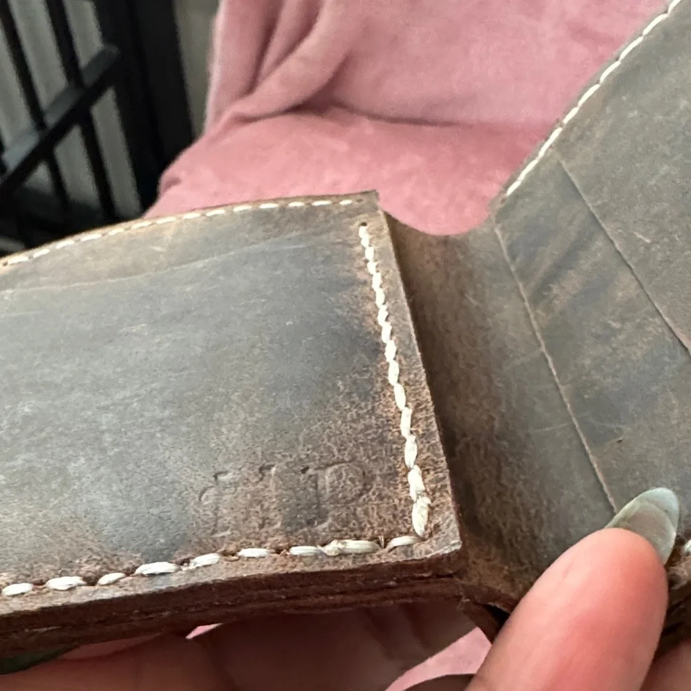 HP Dark Brown Leather Card Holder
